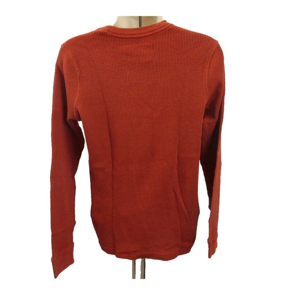 Urban Pipeline T-Shirt Size Large Burnt Orange Waffle Knit Thermal Long Sleeves - Picture 2 of 4